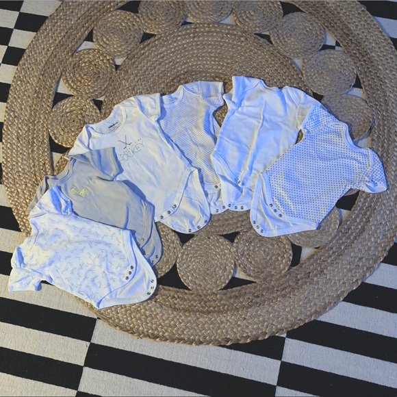 6x 6-9 month diaper shirts. VGUC. - Picture 1 of 3